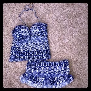 La Blanca tankini with skirt bottom